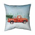 Begin Home Decor 26 x 26 in. Christmas Tree Truck-Double Sided Print Indoor Pillow 5541-2626-HO27